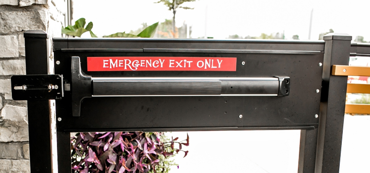 emergency push bar installation in Hillsborough